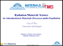 Radiation Materials Science: An Introduction to Mat