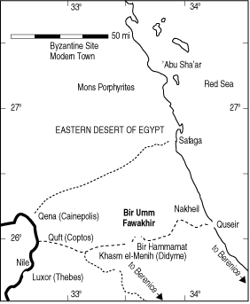 Location of Bir Umm Fawakhir
